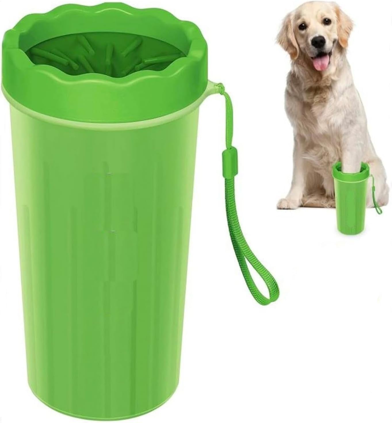Dog Paw Cleaner, Dog Paw Washer Cup, Dog Foot Washer Large, Pet Paw Cleaner Cup, Paw Scrubber for Dogs, Muddy Paw Cleaner, Cat Foot Cleaner, Silicone Brush Cup for Medium Large Dogs Grooming